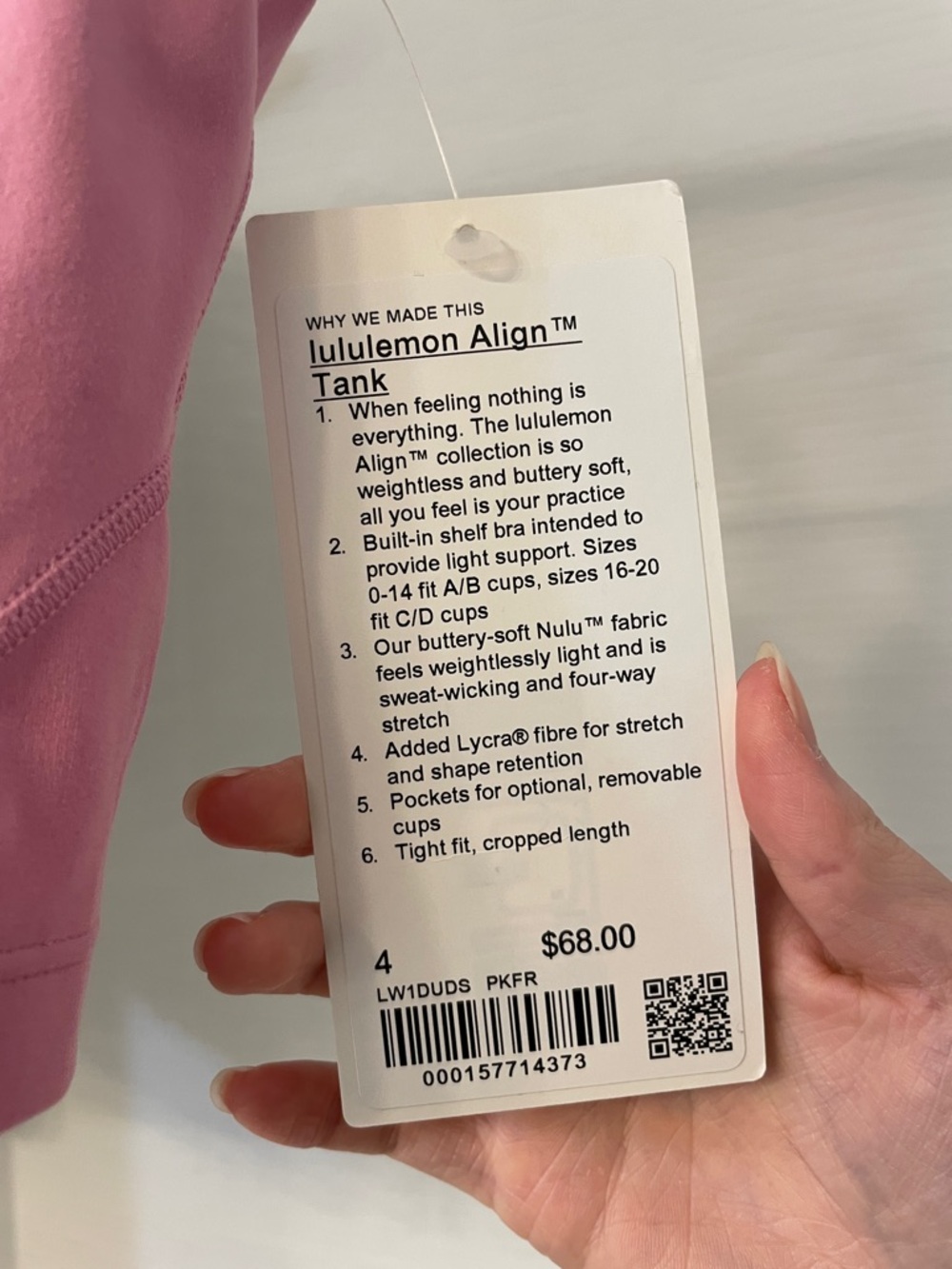 NWT Lululemon align tank - Picture 4 of 4